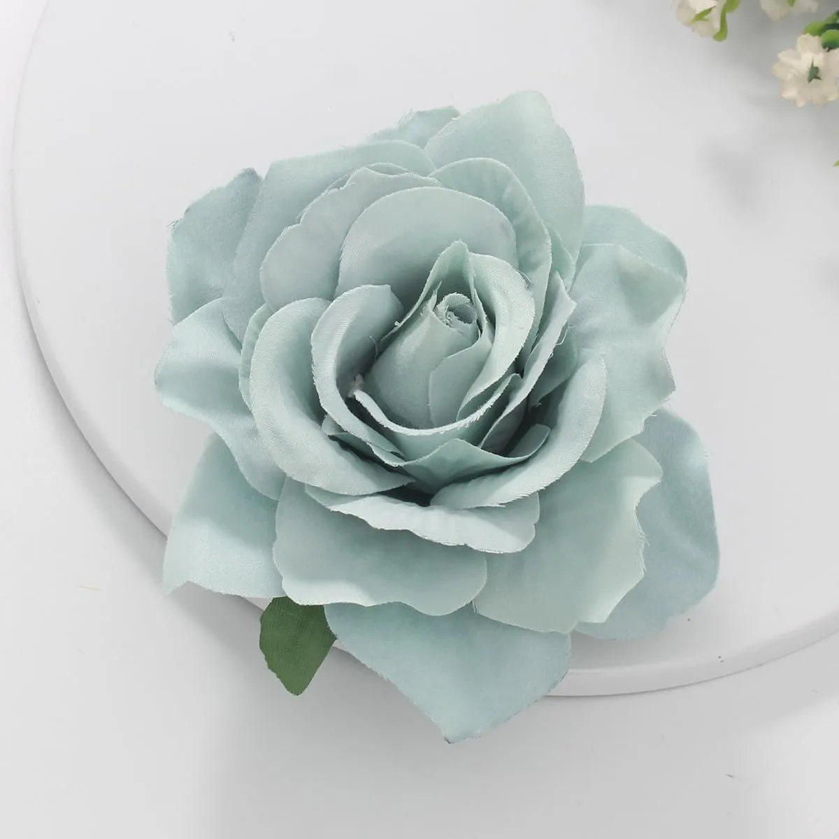 Baby Blue Rose Brooches Flower Hair Clips for Women | Brooches and Pins | Hair Accessories | Valentines Hair Clips, Wedding Hair Accessories for Women | Lapel Pin