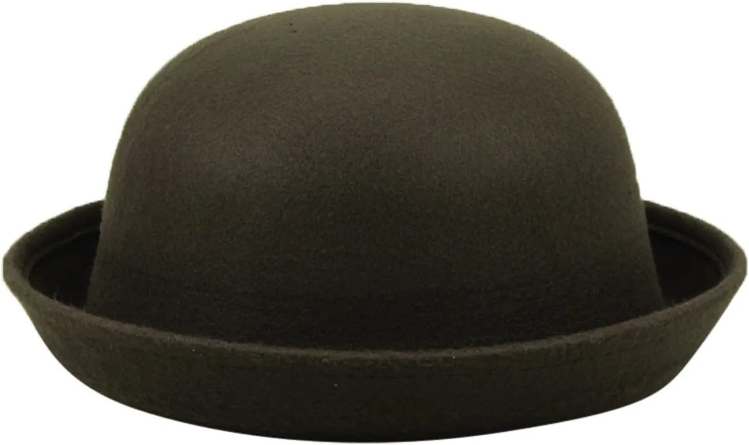 Black Bowler Hat Short Rolled Brim Fedora Hat for Men and Women Bow Cloche Bowler Fedora Hat