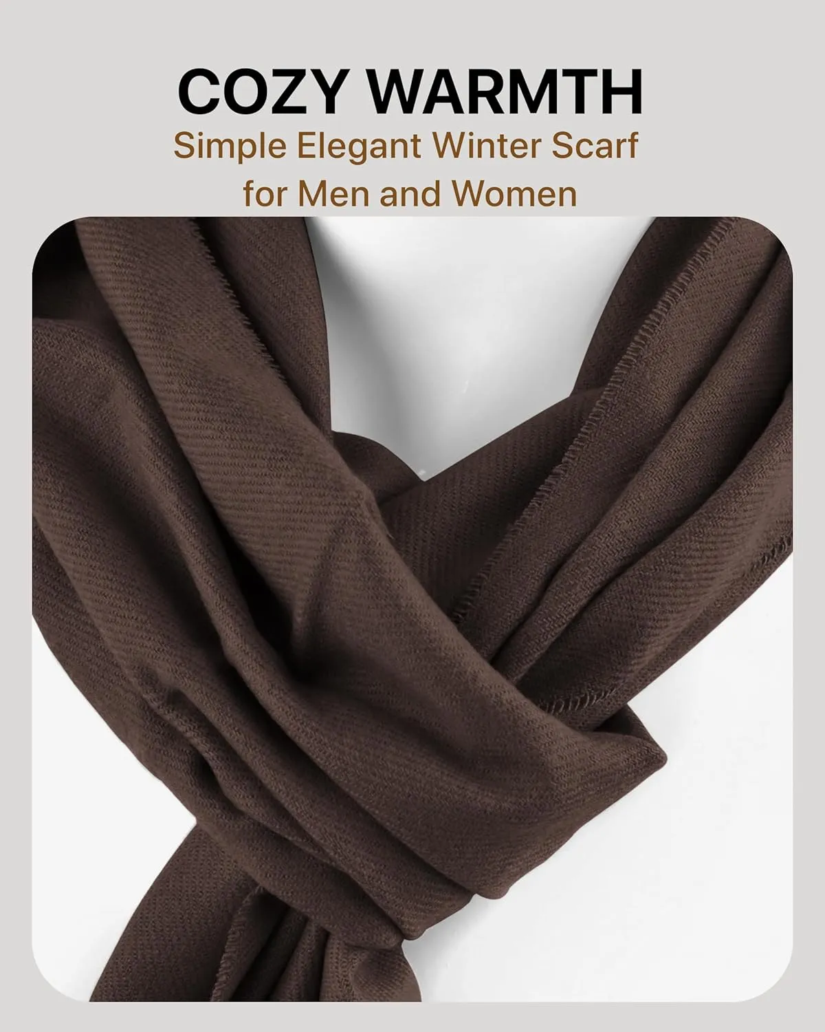 boxed-gifts Cold Weather Winter Scarves for Men & Women - Cashmere Like Acrylic Long Soft Scarves