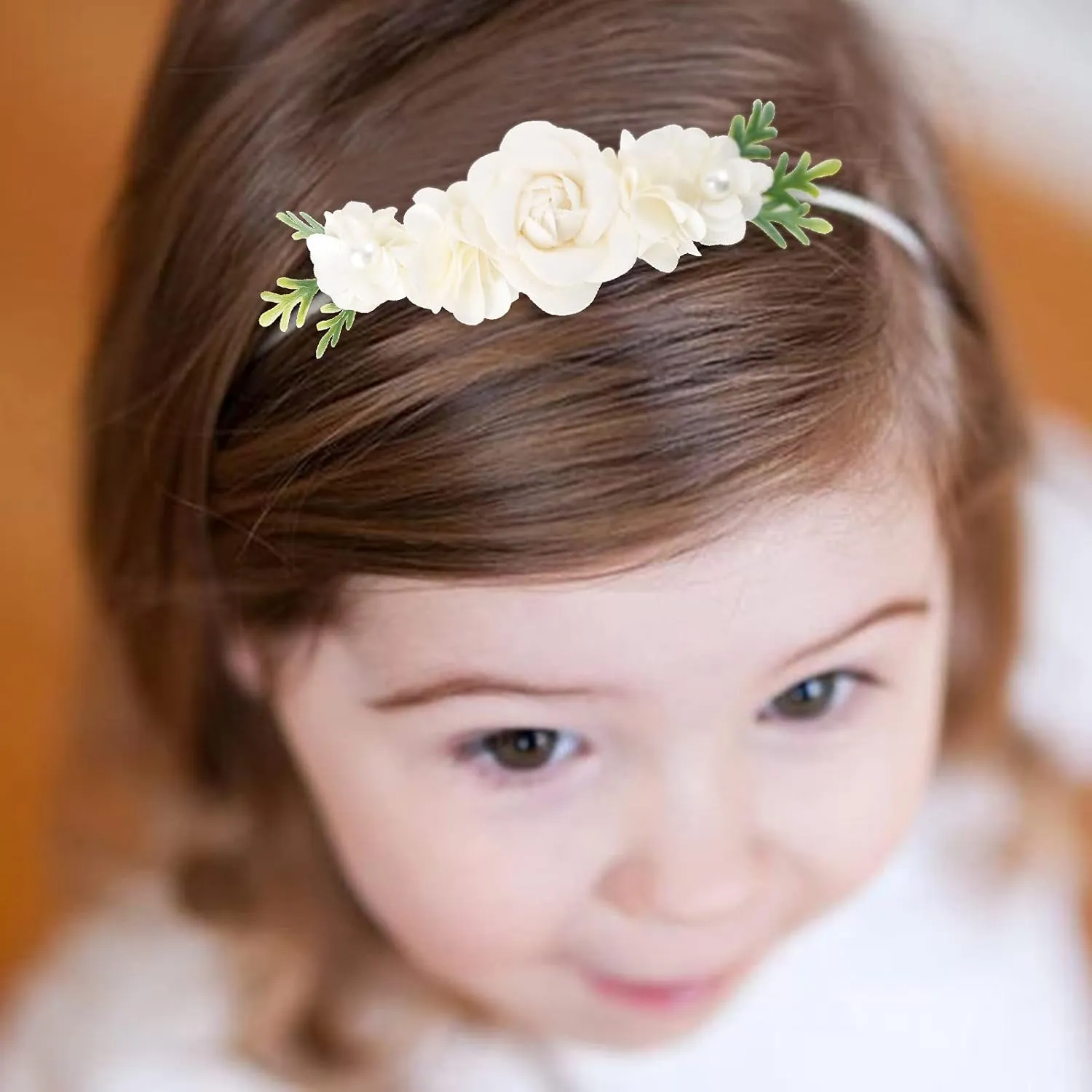 cherrboll 3pcs Baby Girl Flower Headbands, Super Soft & Stretchy Nylon Floral Hairbands for Newborn Toddler