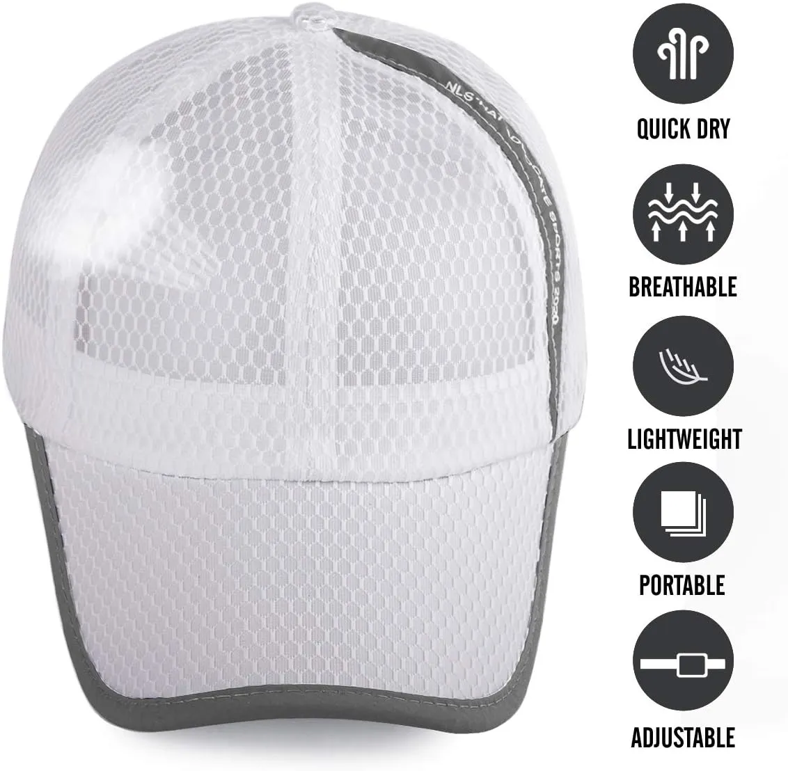 ELLEWIN Unisex Breathable Full Mesh Baseball Cap Quick Dry Running hat Lightweight Cooling Water Sports Hat