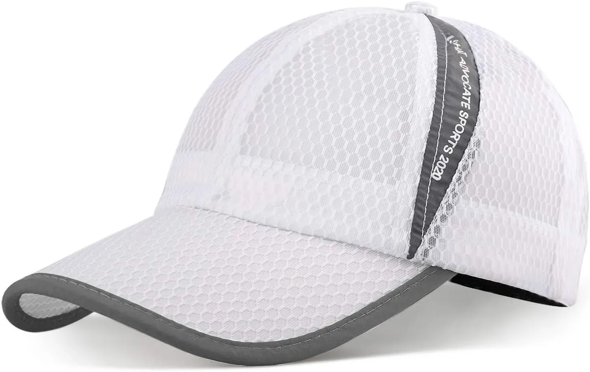 ELLEWIN Unisex Breathable Full Mesh Baseball Cap Quick Dry Running hat Lightweight Cooling Water Sports Hat