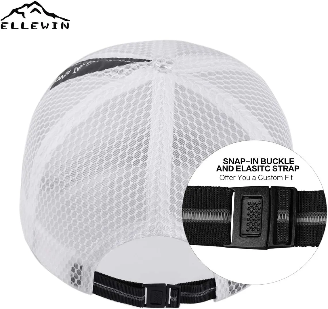 ELLEWIN Unisex Breathable Full Mesh Baseball Cap Quick Dry Running hat Lightweight Cooling Water Sports Hat