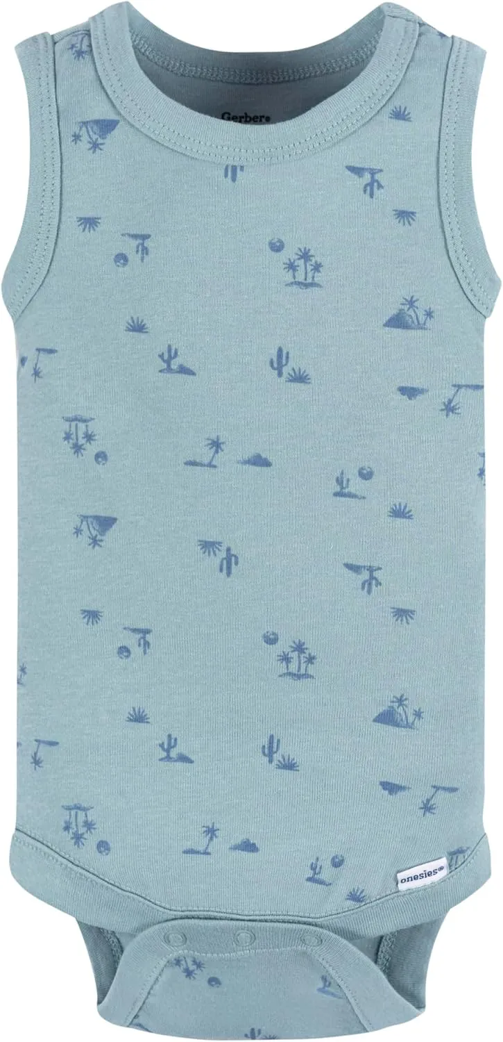 Gerber Baby Boys Multi-Pack Sleeveless Onesies Bodysuit