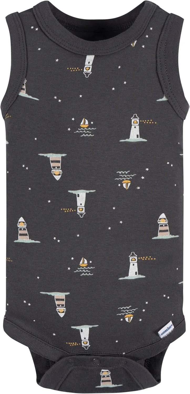 Gerber Baby Boys Multi-Pack Sleeveless Onesies Bodysuit