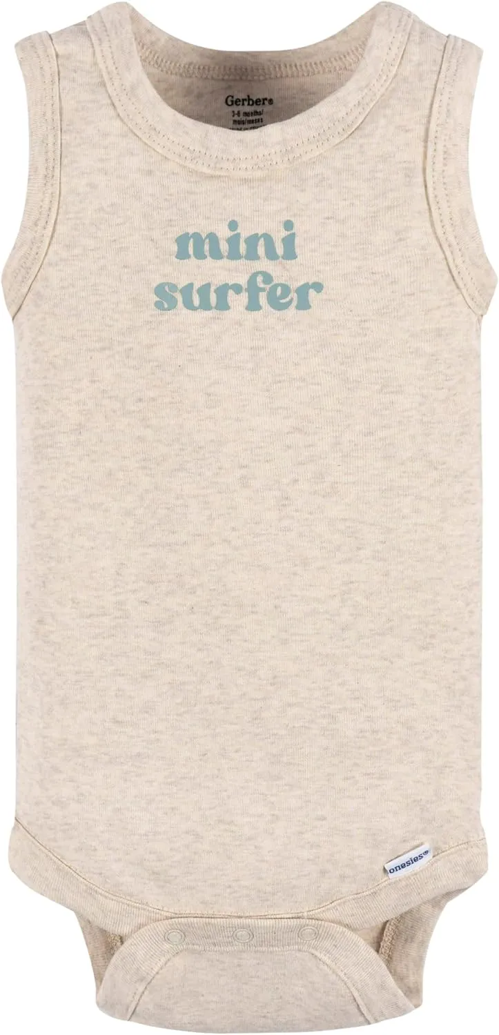 Gerber Baby Boys Multi-Pack Sleeveless Onesies Bodysuit