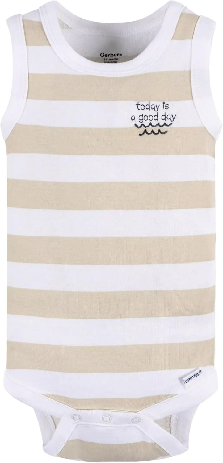 Gerber Baby Boys Multi-Pack Sleeveless Onesies Bodysuit