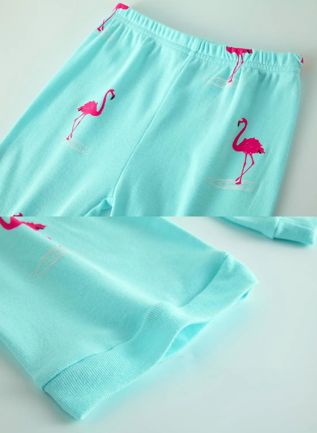 Girls Cotton Pajamas Short Sleeve Pjs Toddler Summer Sleepwear Sets