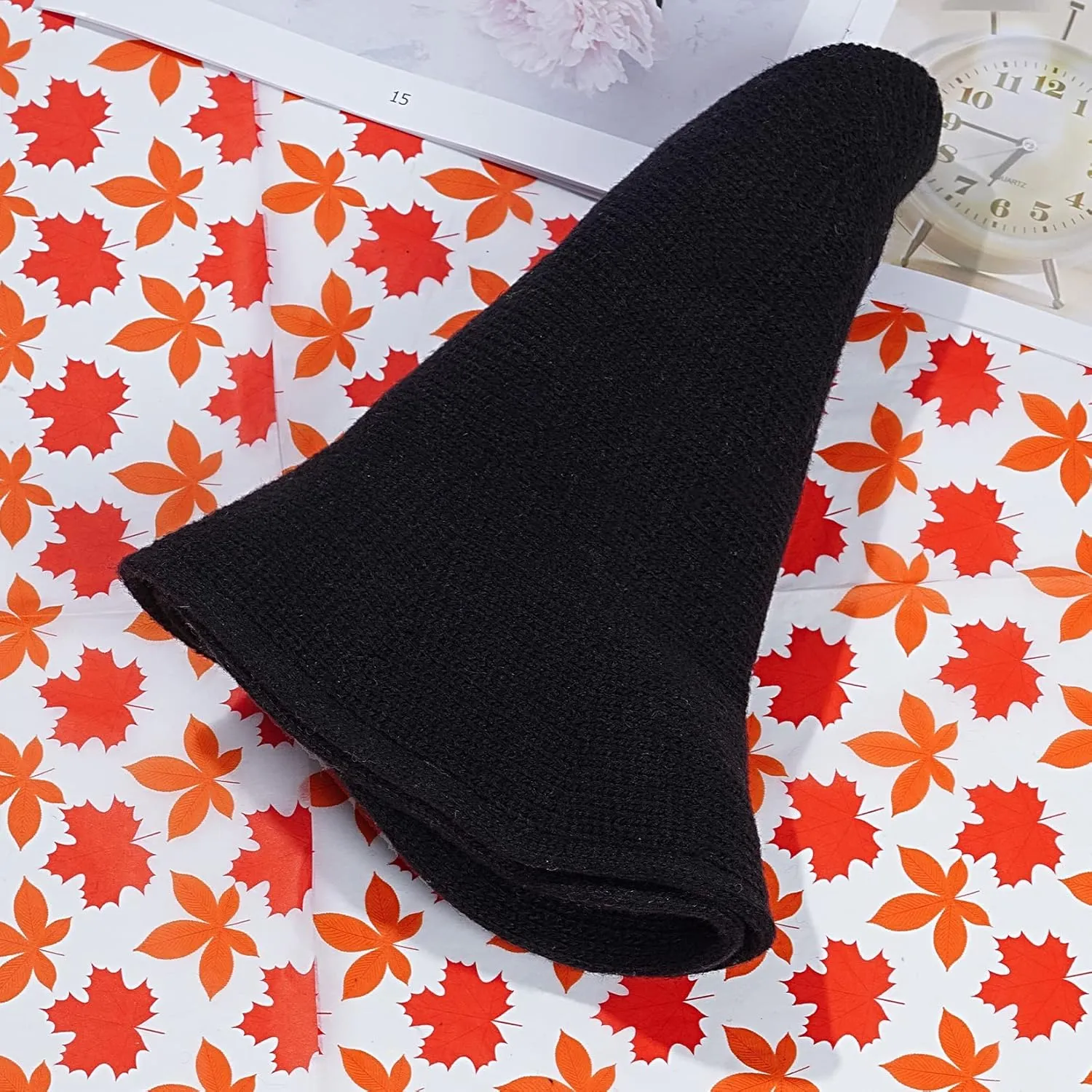 Halloween Hat Wool Knitted Cap for Witch Women Party Decor Masquerade Cosplay Costume Accessory Christmas Birthday