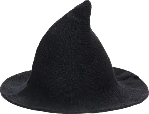 Halloween Hat Wool Knitted Cap for Witch Women Party Decor Masquerade Cosplay Costume Accessory Christmas Birthday