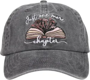InnoBeta Book Lover Gifts Cap for Women - Adjustable Vintage Washed Cotton Embroidered Hat - Reading Gifts for Book Worm, Librarians, Readers
