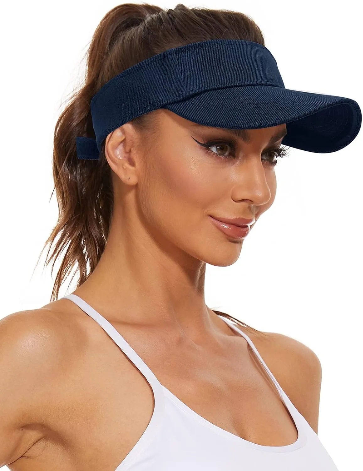 Komorebi Visors for Women Unisex Sun Visor Hats Adjustable Running Caps Summer Sun Protection Tennis Hat for Sports