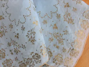 LOVELY 50s Bridal Blue Hanky Hankie Handkerchief Collectible Hankies