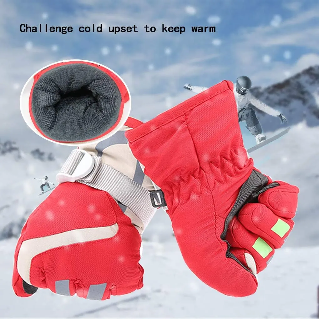 Lovely Ski Gloves Winter Outdoor Snow Warm Mitten for Kids Boys and Girls (1-4 years)