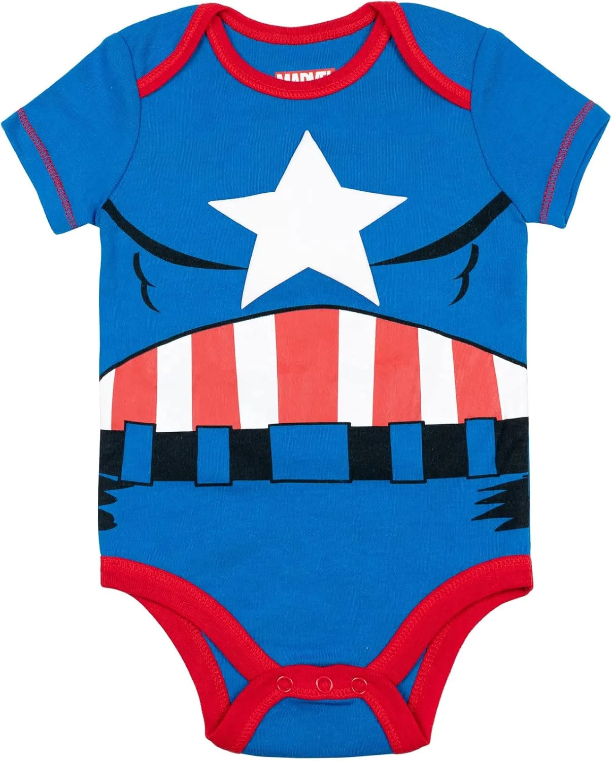 Marvel Baby Boys' 5 Pack Bodysuits - The Hulk, Spiderman, Iron Man, and Captain America