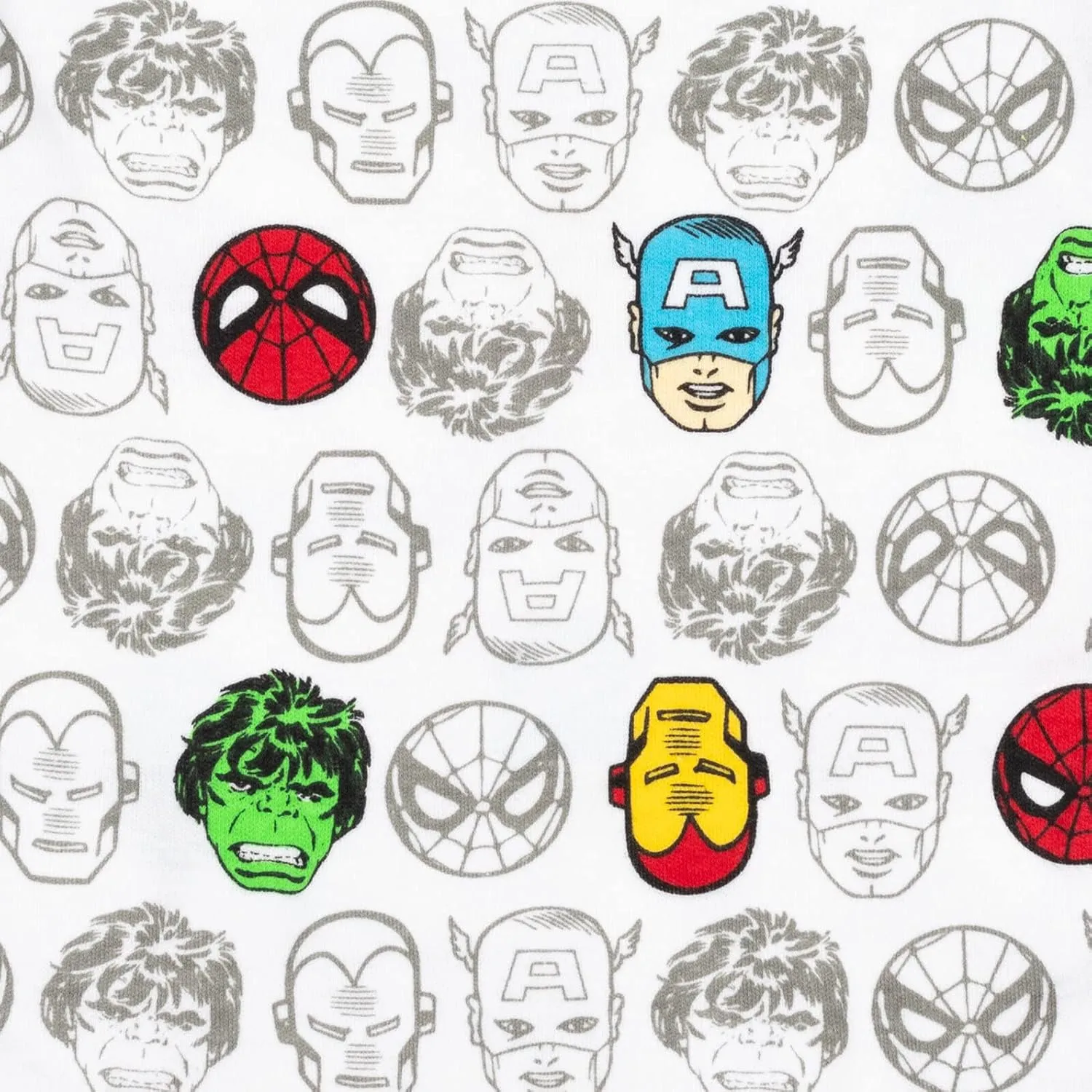 Marvel Baby Boys' 5 Pack Bodysuits - The Hulk, Spiderman, Iron Man, and Captain America