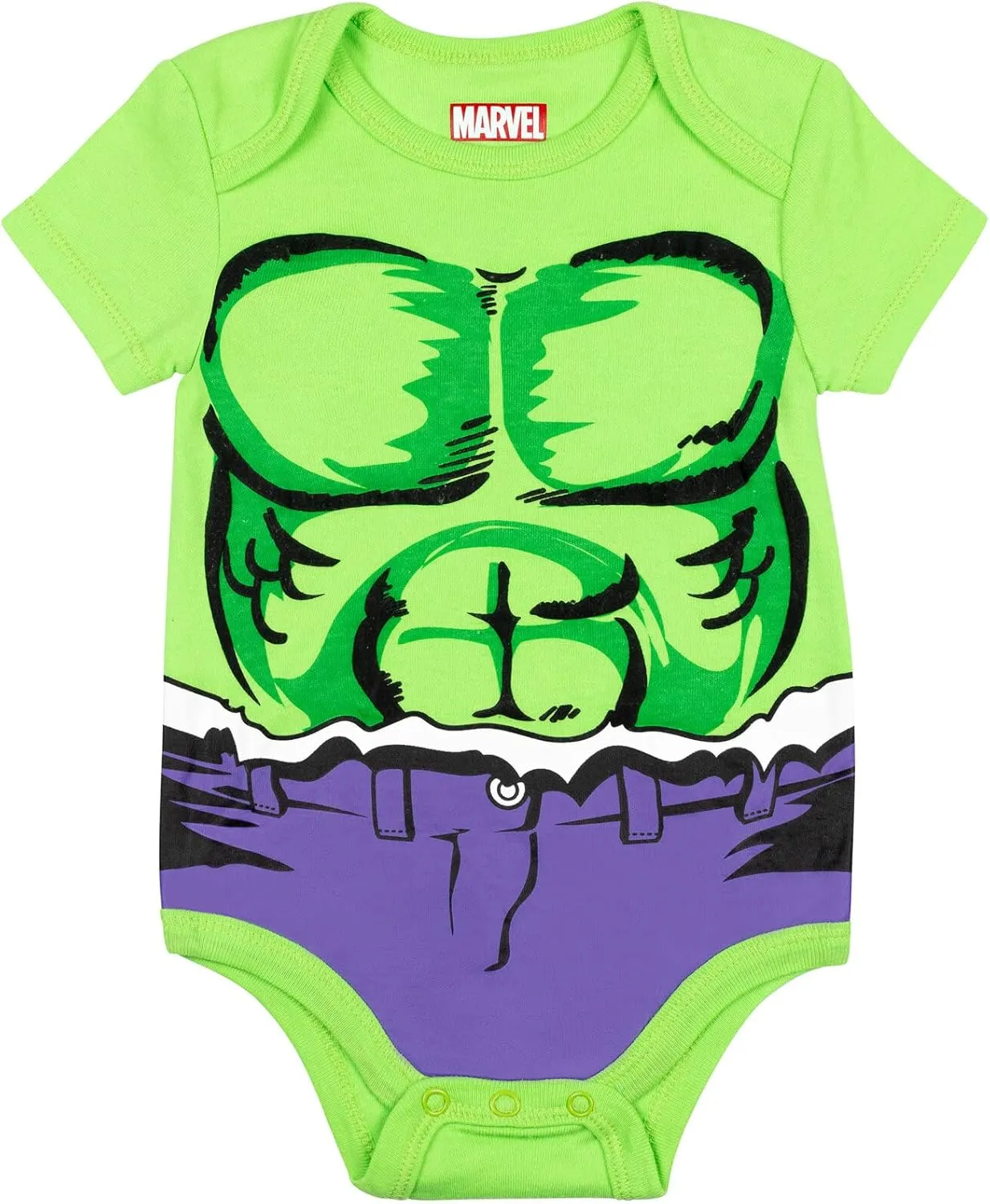 Marvel Baby Boys' 5 Pack Bodysuits - The Hulk, Spiderman, Iron Man, and Captain America