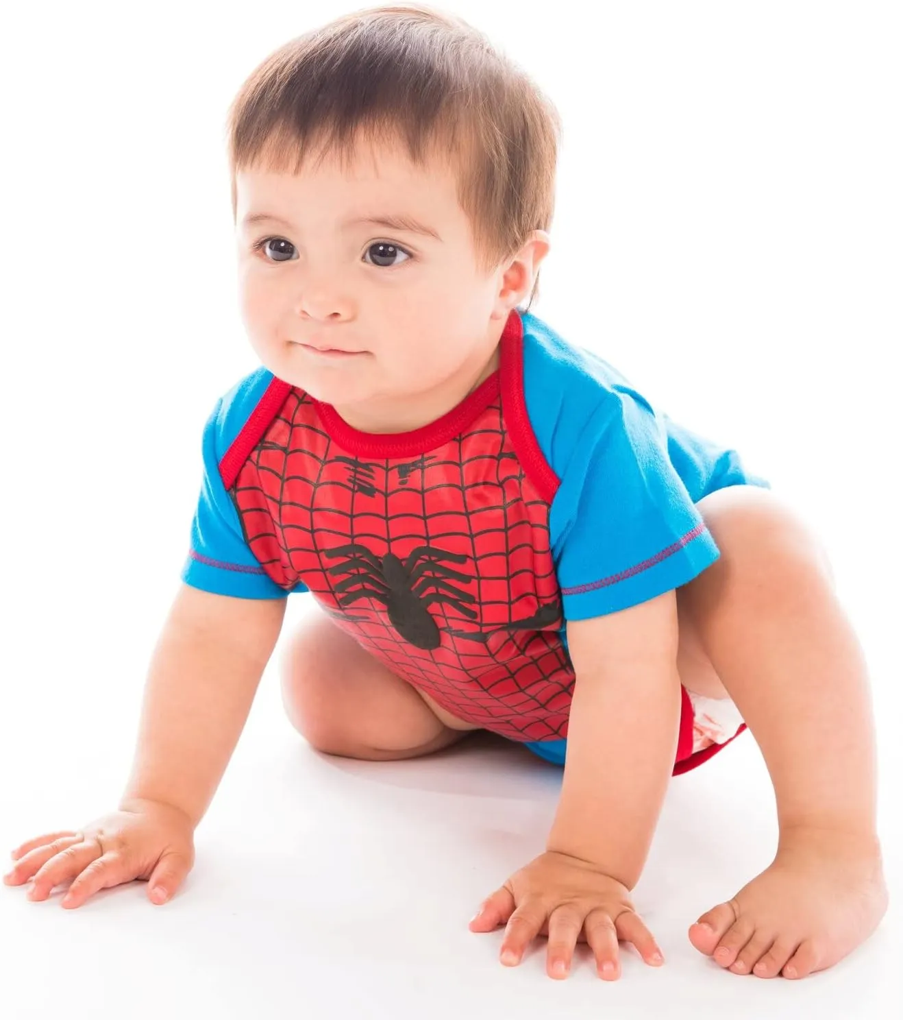 Marvel Baby Boys' 5 Pack Bodysuits - The Hulk, Spiderman, Iron Man, and Captain America