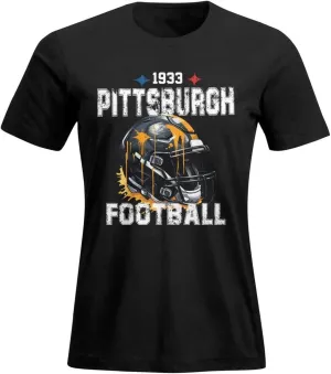 Mens City Crew Neck Shirts Football Short Sleeve T-Shirt Apparel, Gifts for Men Women, Team City Pride Tailgating T Shirt.