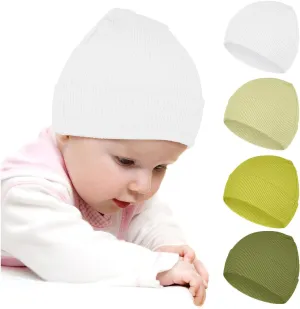 Neutral Baby Beanie Hats for Unisex, Solid Baby Girls Boys Beanies Cap for Newborn, Baby, Infant, Toddler