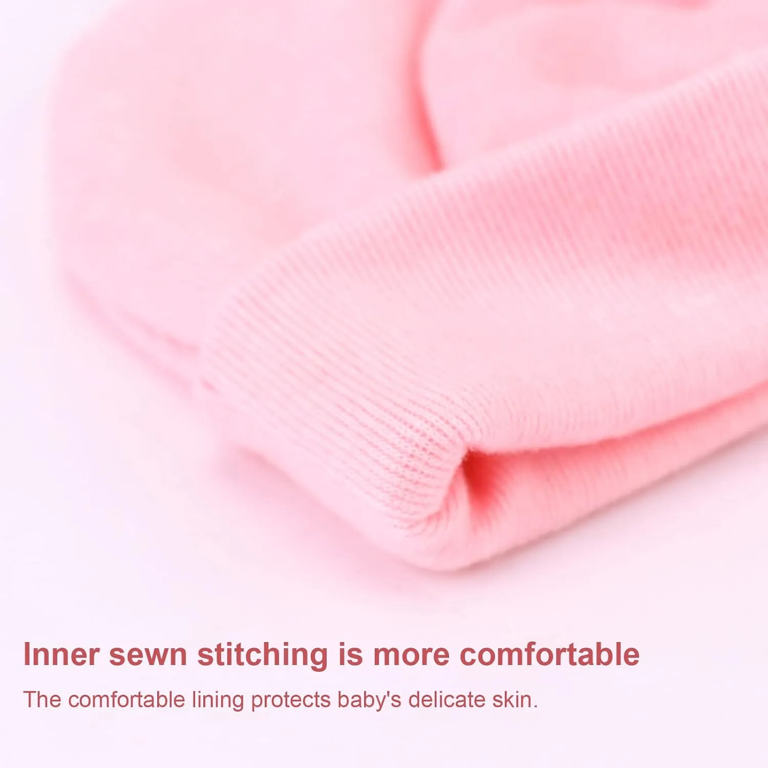 Newborn Baby Hats and Mittens Set Infant Bow Beanie Cap Toddler Gloves Newborn Hospital Hats for Baby Boy Girl 0-6 Months