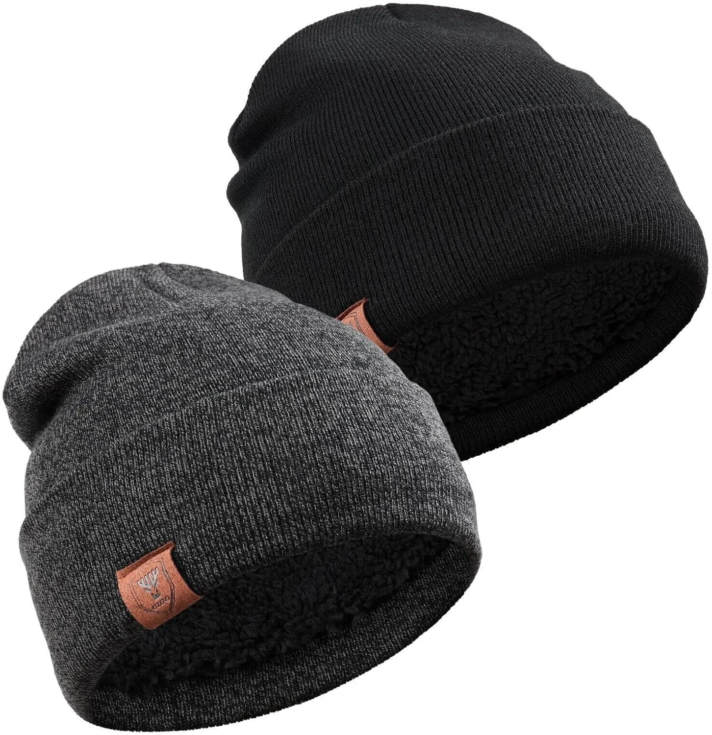 OZERO Winter Beanie Daily Hat - Thermal Polar Fleece Ski Stocking Skull Cap for Men and Women