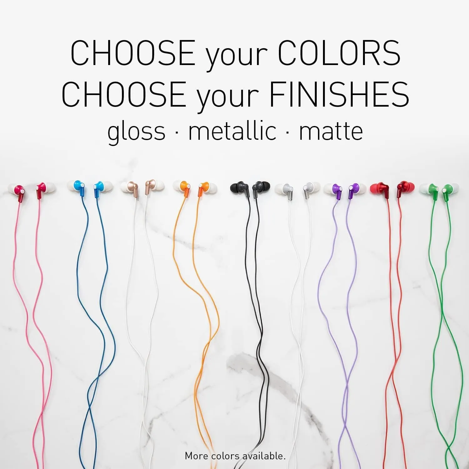 Panasonic ErgoFit Wired Earbuds, 3.5mm Jack in-Ear Headphones with Dynamic Crystal-Clear Sound and Soft Ergonomic Custom-Fit Earpieces (S/M/L), for Phones and Laptops - RP-HJE120-AA (Metallic Blue)