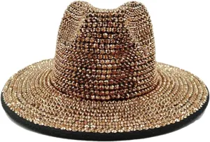 Pearl Fedoras Hat Panama Men's Jazz Hat Party Stage Performance Women's Fedora Hat 5 56-58cm