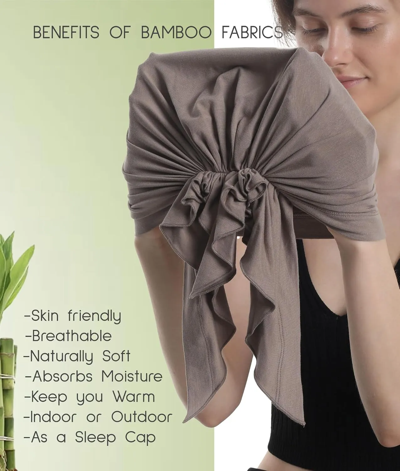 Pre Tied Headwear for Chemo, Hair Loss, Alopecia for Sensitive Scalp, Elasticated with Ties