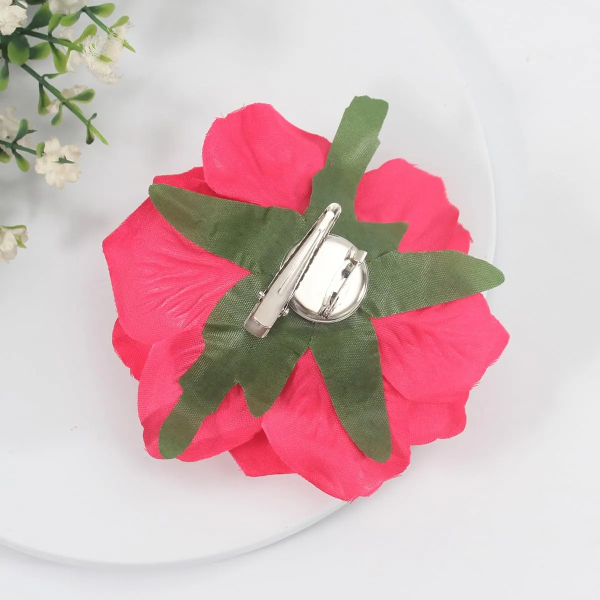 Red Rose Brooches Flower Hair Clips for Women | Brooches and Pins | Hair Accessories | Valentines Hair Clips, Wedding Hair Accessories for Women | Lapel Pin