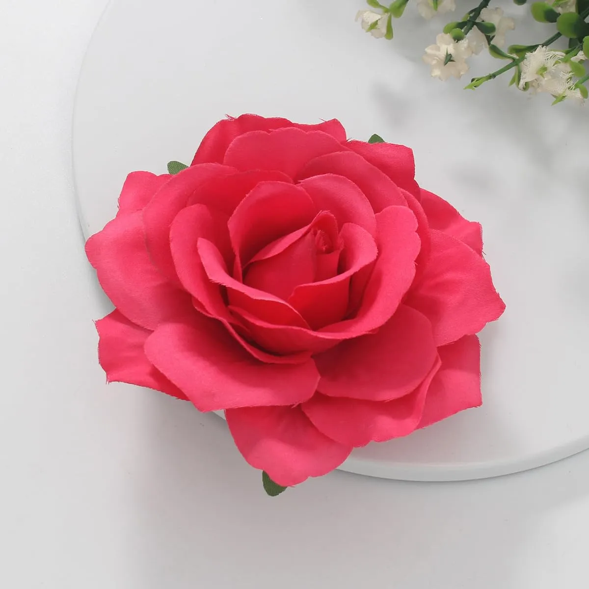Red Rose Brooches Flower Hair Clips for Women | Brooches and Pins | Hair Accessories | Valentines Hair Clips, Wedding Hair Accessories for Women | Lapel Pin