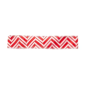 Red White Chevron Non-Slip Headband