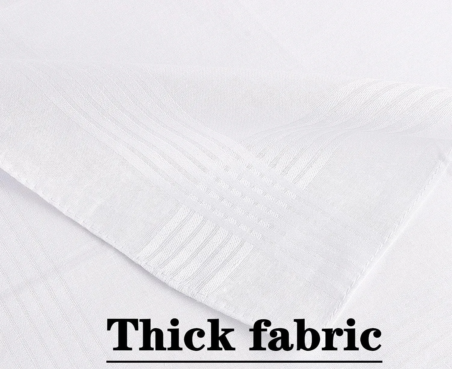 Scotamalone Men's Handkerchiefs 100% Soft Cotton White Hankie Hankerchieves