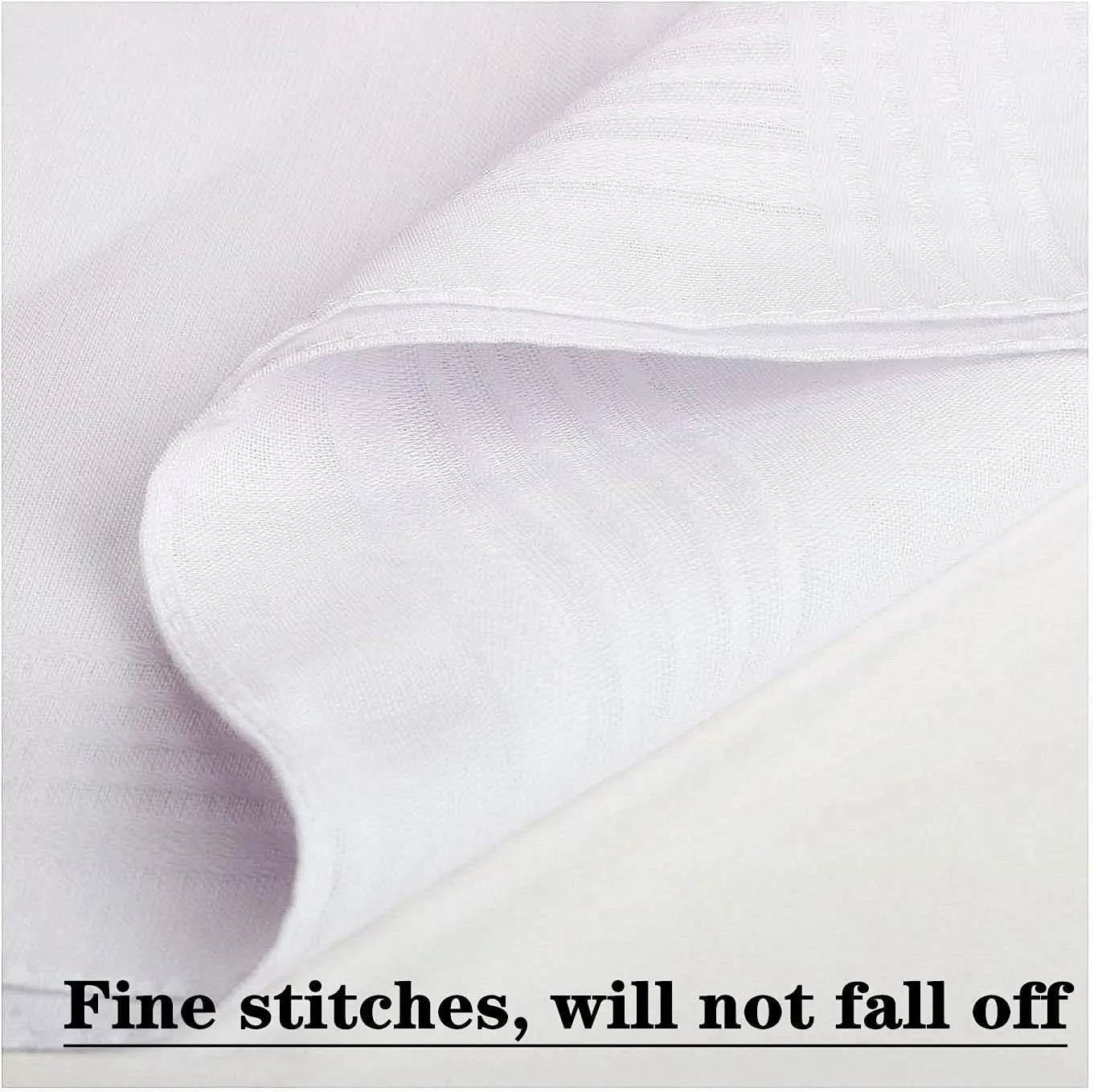 Scotamalone Men's Handkerchiefs 100% Soft Cotton White Hankie Hankerchieves