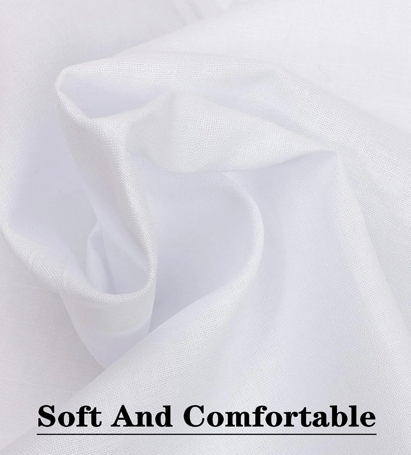 Scotamalone Men's Handkerchiefs 100% Soft Cotton White Hankie Hankerchieves