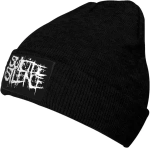 Suicide Music Silence Knit Cuffed Beanie Hat Warm Beanies Soft Slouchy Winter Hats Men's Women's Daily Caps Black