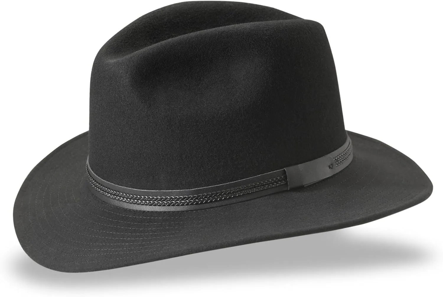 Tilley TWF1 Montana Wool Fedora Hat (Black, 7)