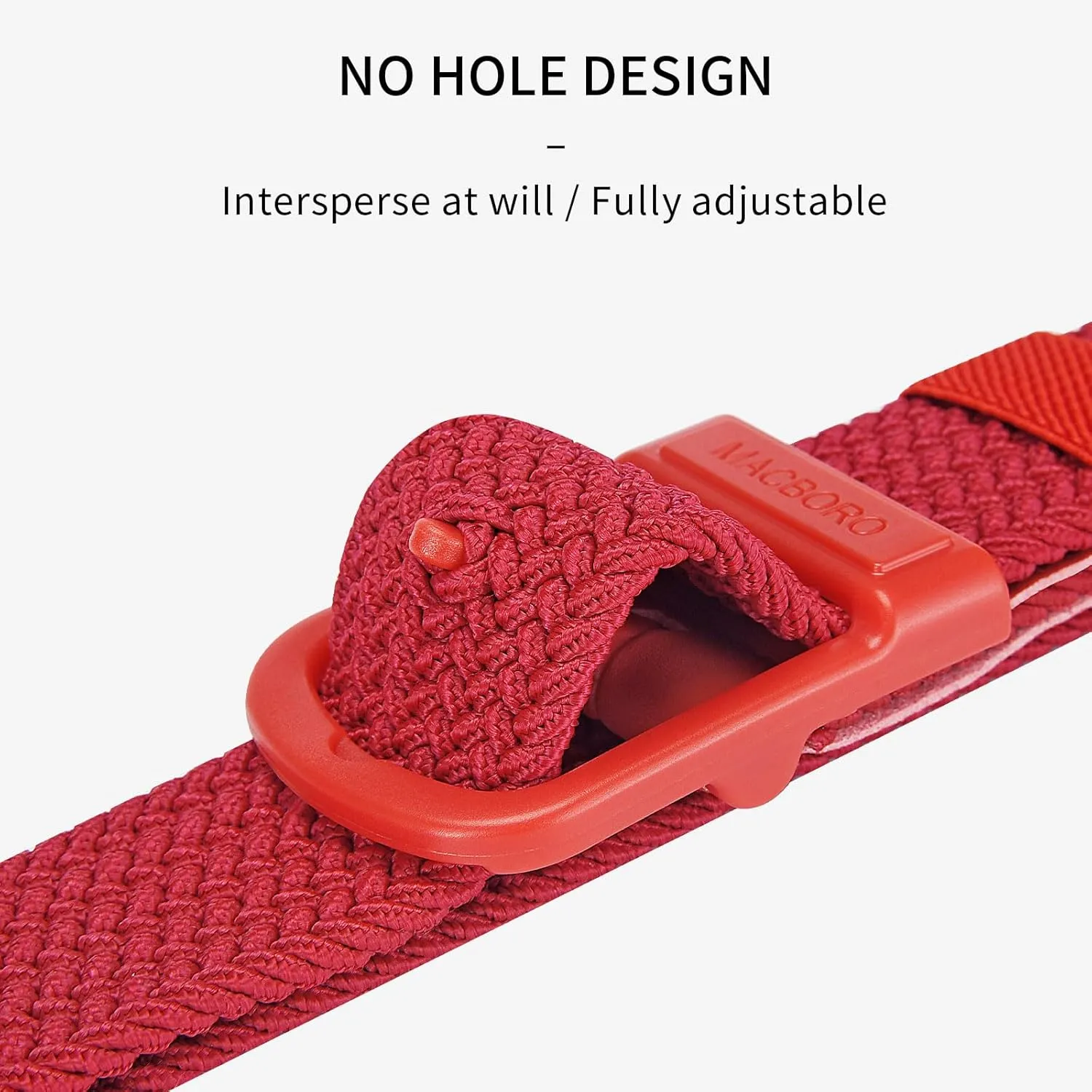 Tsa Approved Hypoallergenic Nickel Free Non Metal Belt for Men Elastic Stretch Braided Golf Accessories Belt