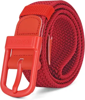 Tsa Approved Hypoallergenic Nickel Free Non Metal Belt for Men Elastic Stretch Braided Golf Accessories Belt