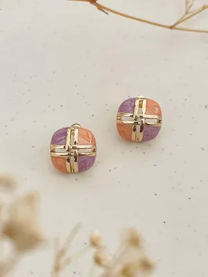 Vintage Enamel Multicolor Earrings