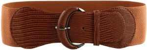VOCHIC PU Leather Elastic Wide Belt for Women Ladies Dress Stretch Thick Waist Belts