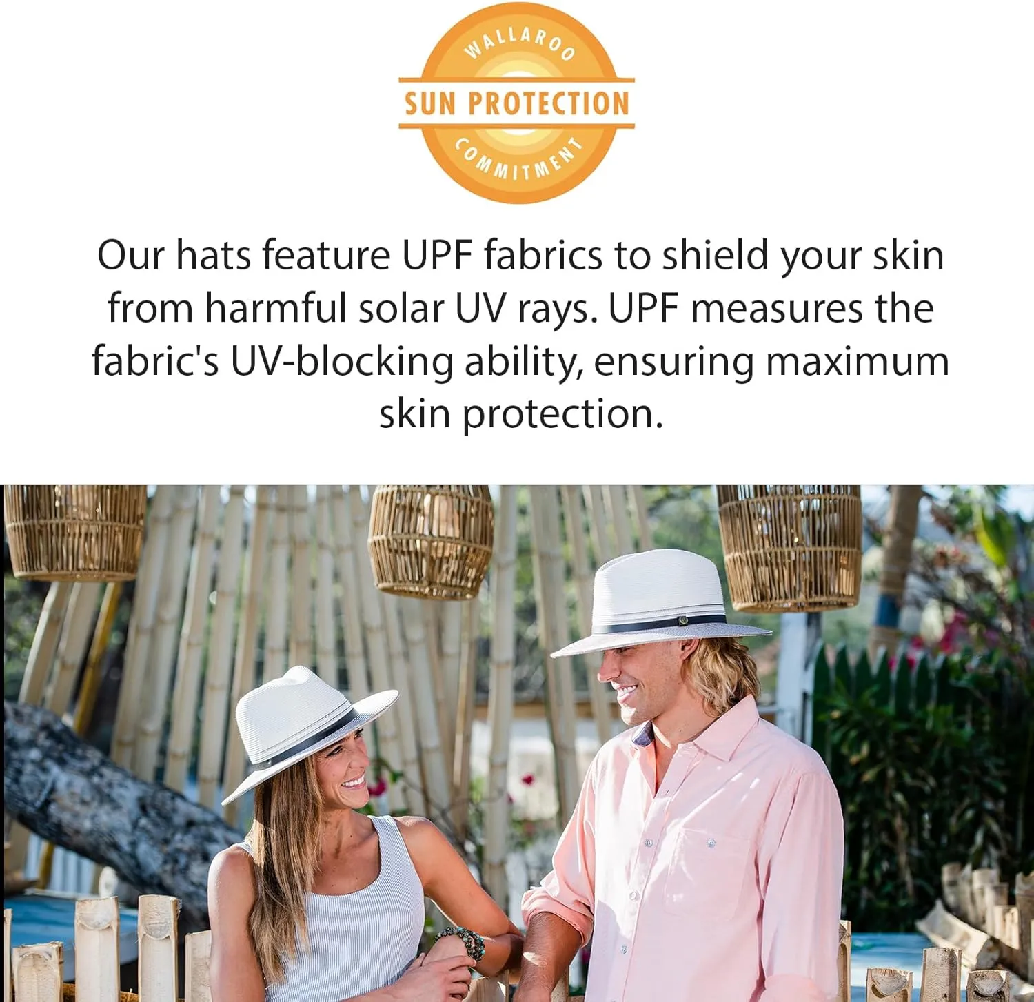 Wallaroo Hat Company Women's Sanibel Fedora  UPF 50  UV Sun Hat, Wide Brim, Packable, Chin Strap, Adjustable, 2 Sizes