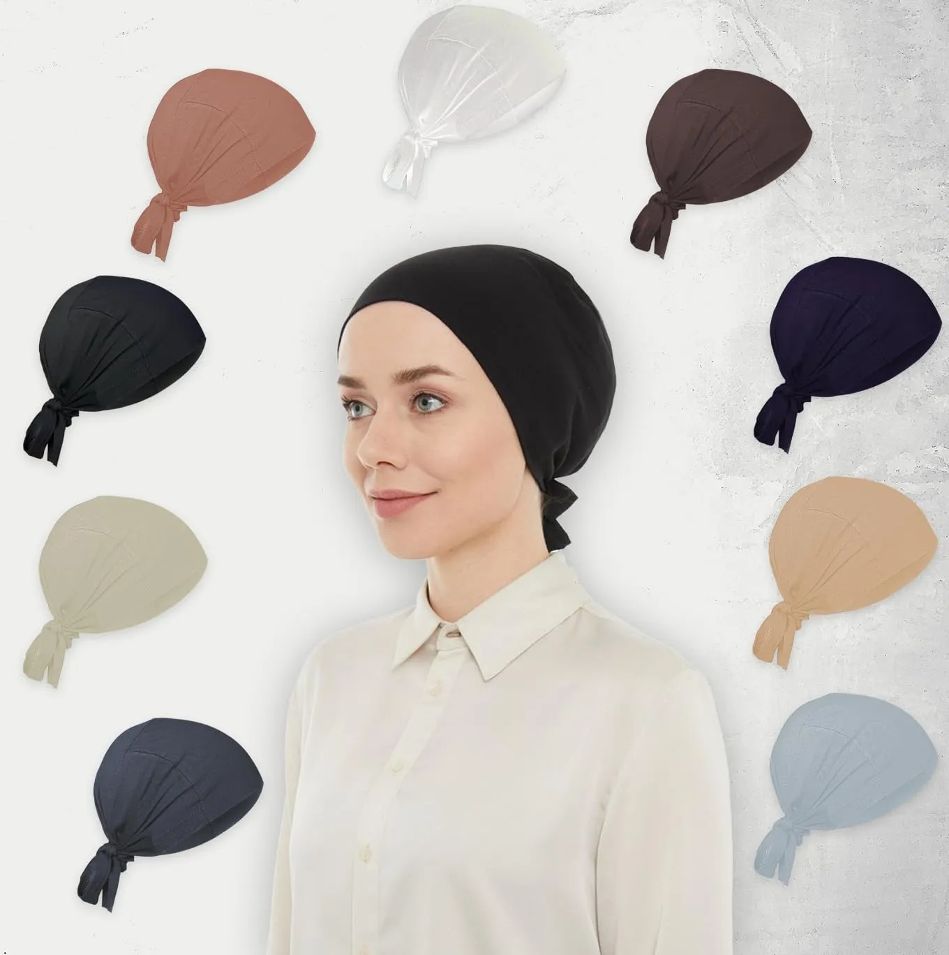 Women Under Scarf Hat Hijab Cap Islamic Hijab Undercap Hijab Bonnet Cap Muslim Inner Beanies Hat Underscarf Turban