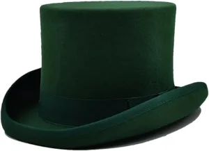 Wool Felt High Top Hat Wool Magician High Hat Jazz Top Hats Men and Women Flat Felt Hat Men's Costume Hats